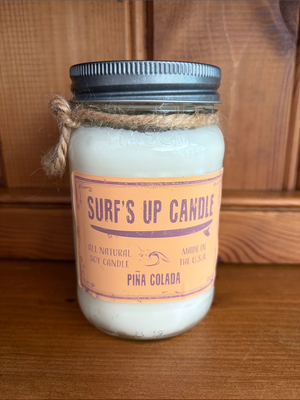 Surf’s Up All Natural Soy Candle - Piña Colada Scent